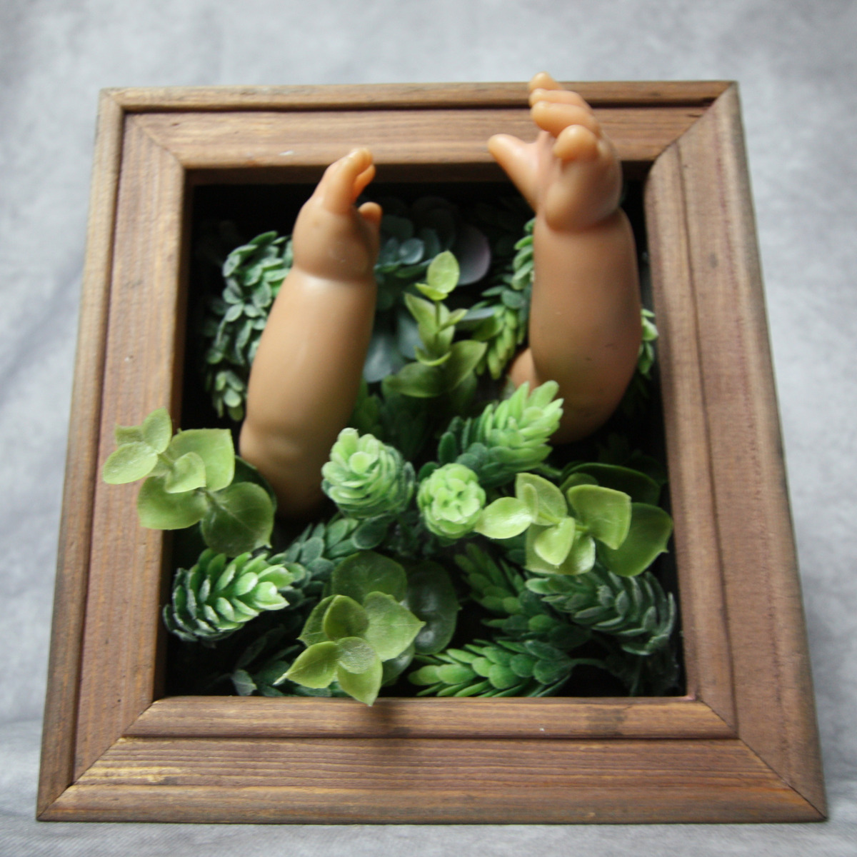 Gothic Picture Frame with Doll Arms | Halloween Frame Decoration | GrimlyGala #21 – 11 x 9 Inch (SOLD)