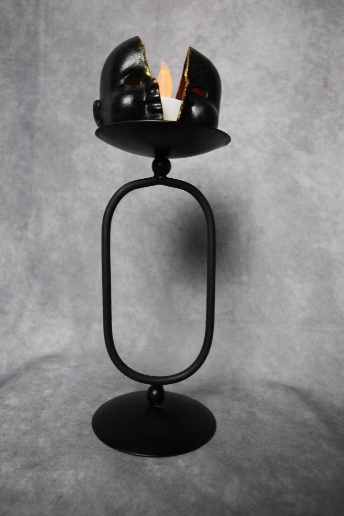 Halloween Candle Holder Decoration | Head Candlestick Holder | GrimlyGala #22 – 9 Inch (No Longer Available)