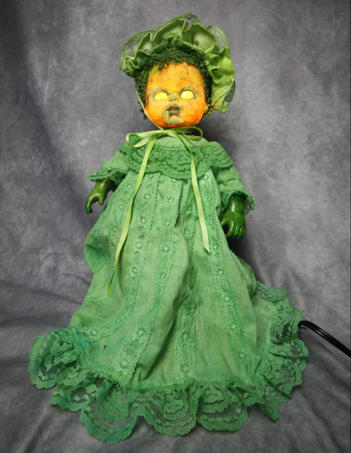 Creepy Doll Halloween Light | Glow in the Dark Lamp | Ivy GrimlyGala #25 – 14 Inch